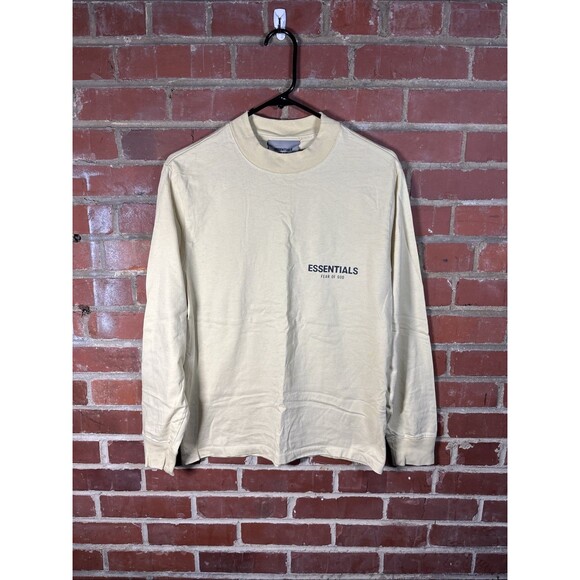 Fear Of God Essentials Mr. Porter Exclusive Logo Long Sleeve Yellow Adult XXS - Picture 1 of 9